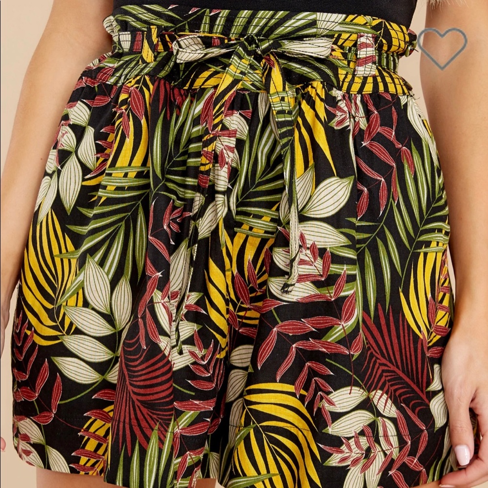 Brand new black leaf shorts